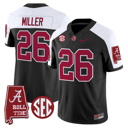 Men's Alabama Crimson Tide 2025 Vapor Limited Jersey - Alabama Map - All Stitched