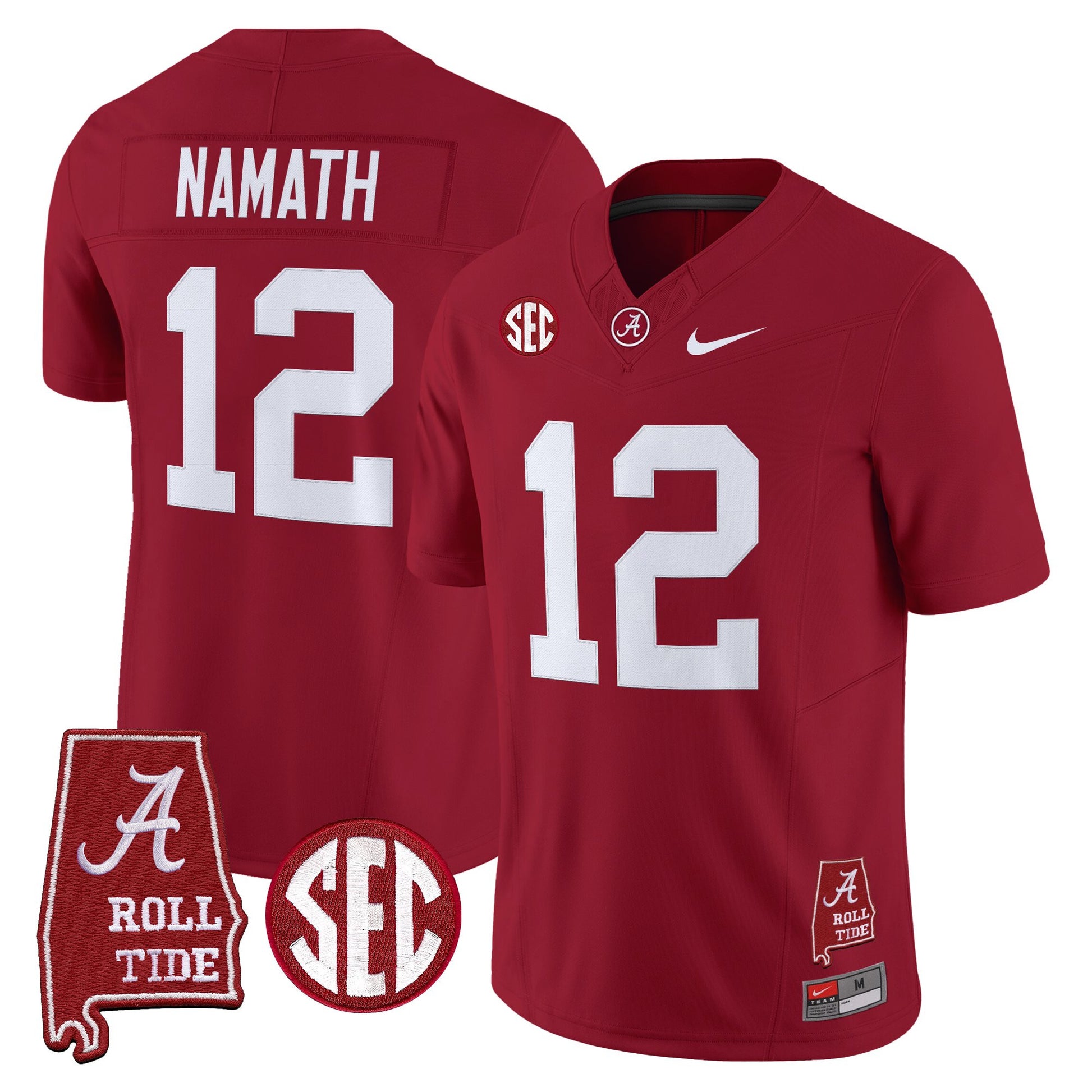 Men's Alabama Crimson Tide 2025 Vapor Limited Jersey - Alabama Map - All Stitched