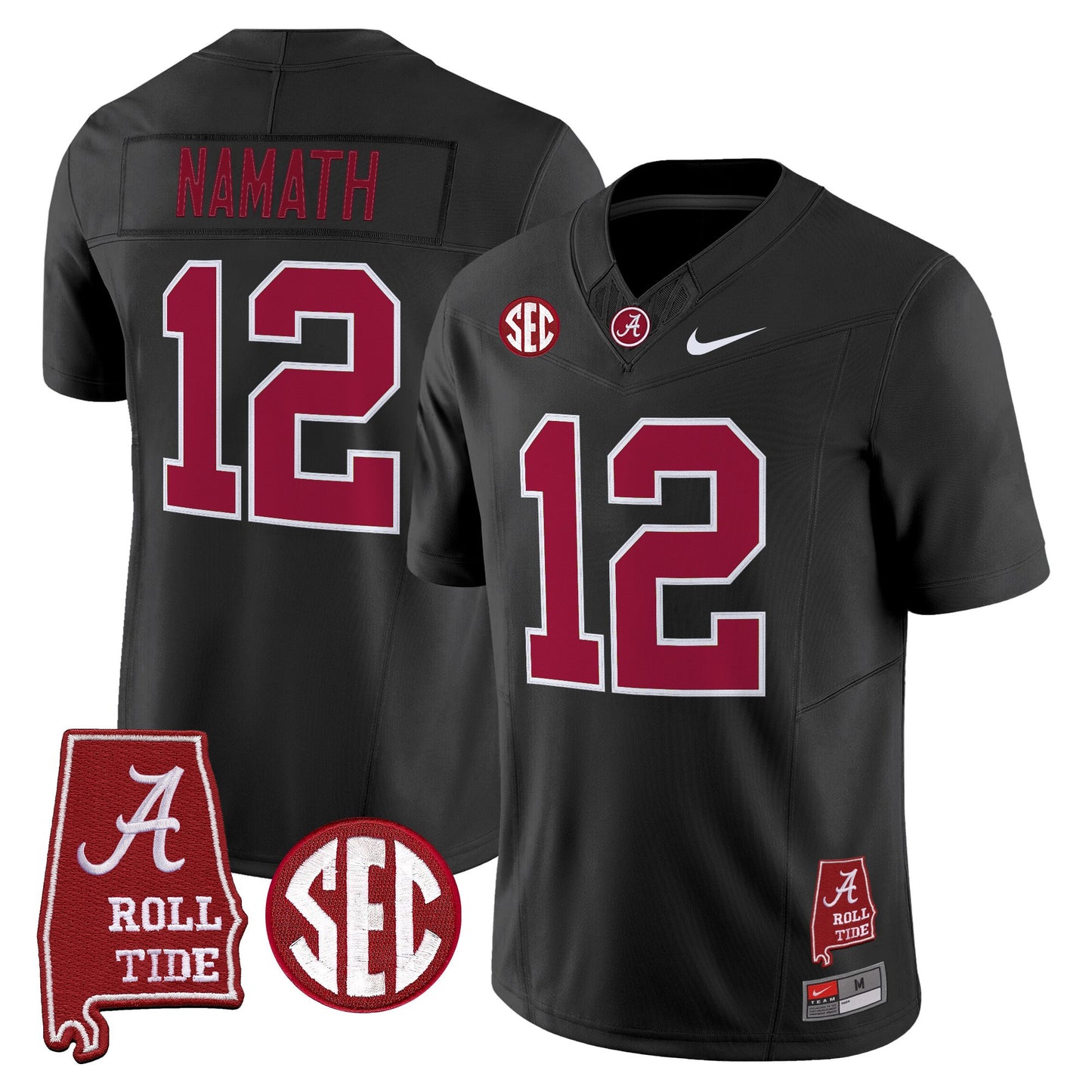 Men's Alabama Crimson Tide 2025 Vapor Limited Jersey - Alabama Map - All Stitched