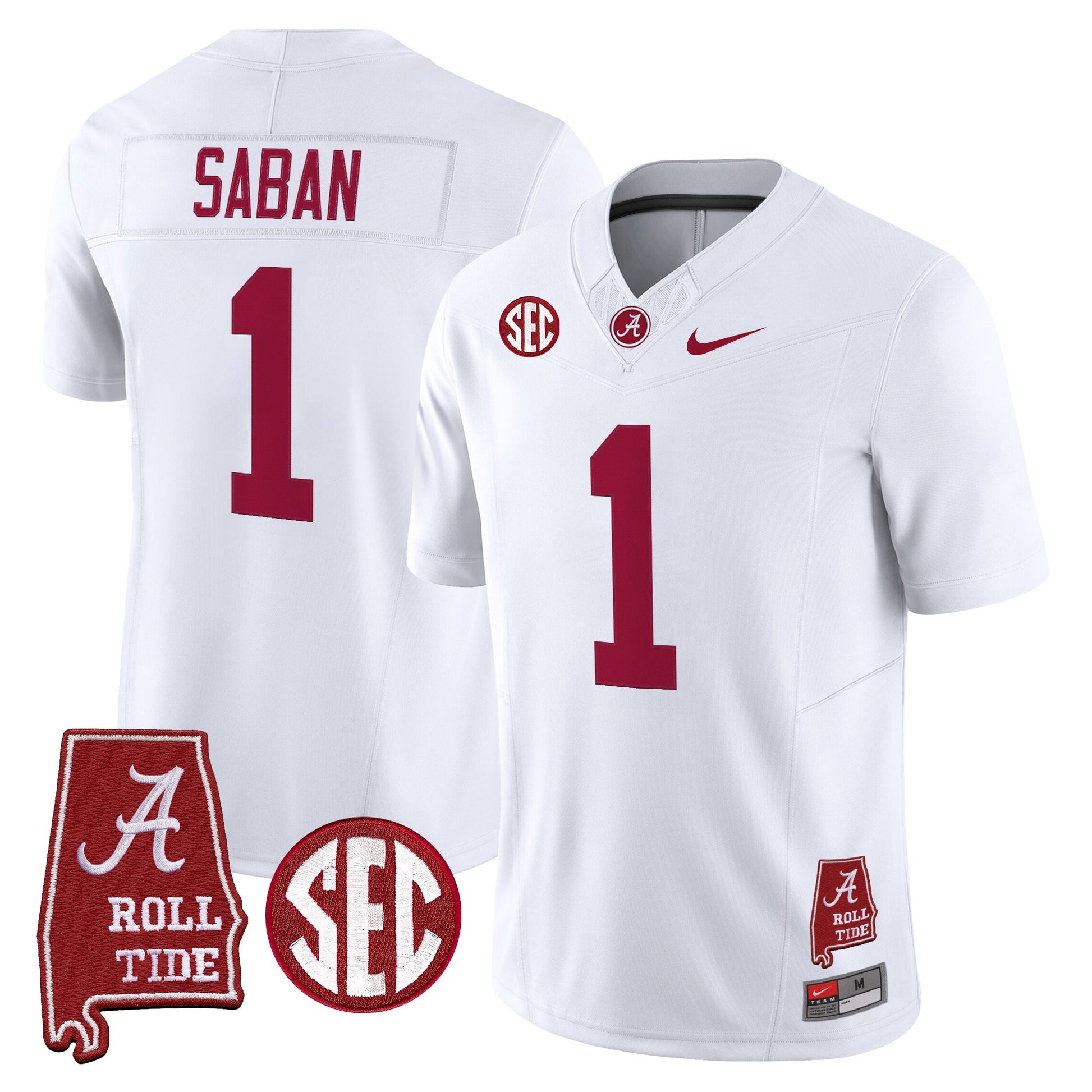 Men's Alabama Crimson Tide 2025 Vapor Limited Jersey - Alabama Map - All Stitched