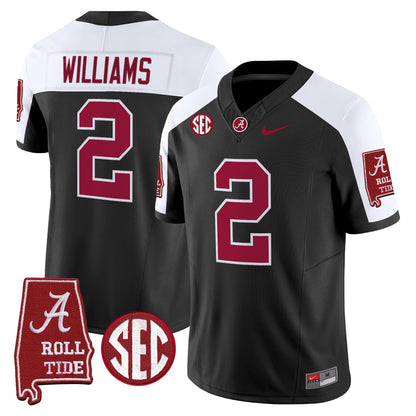 Men's Alabama Crimson Tide 2025 Vapor Limited Jersey - Alabama Map - All Stitched