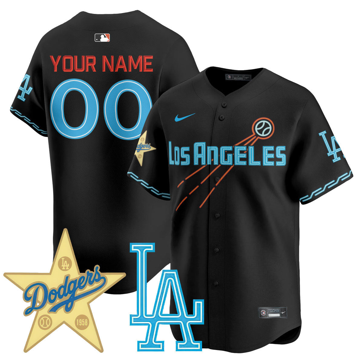 Los Angeles Dodgers City Connect Concept Custom Jersey - All Stitched