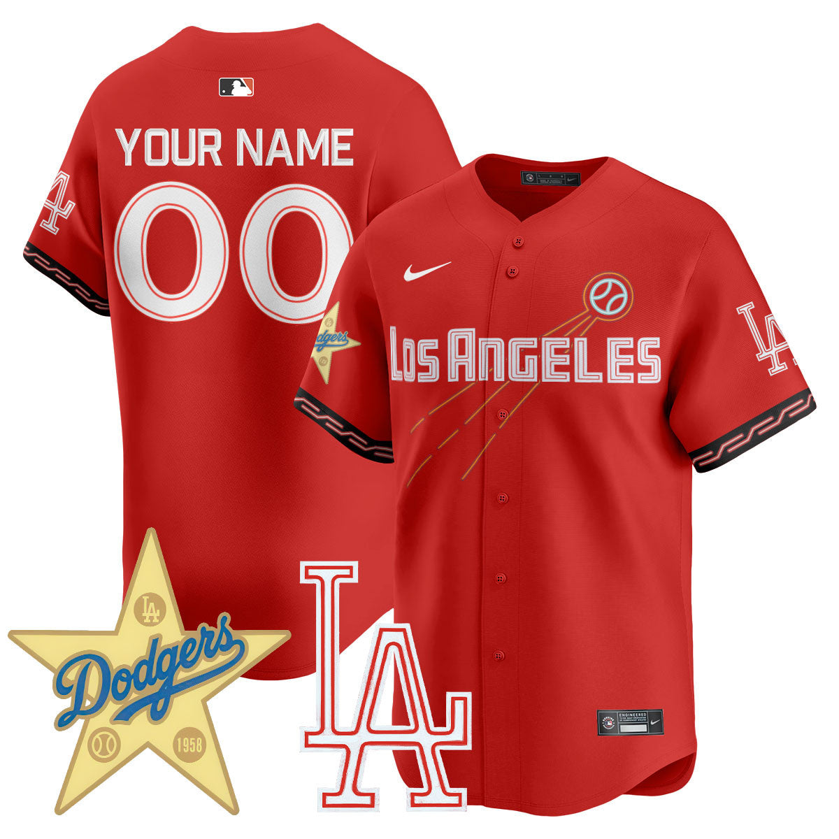 Los Angeles Dodgers City Connect Concept Custom Jersey - All Stitched