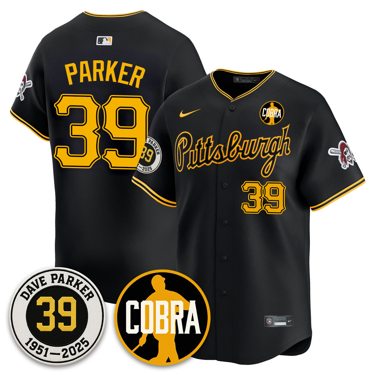 Men's Pittsburgh Pirates Memories Dave Parker Jersey- “COBRA” Patch - All Stitched