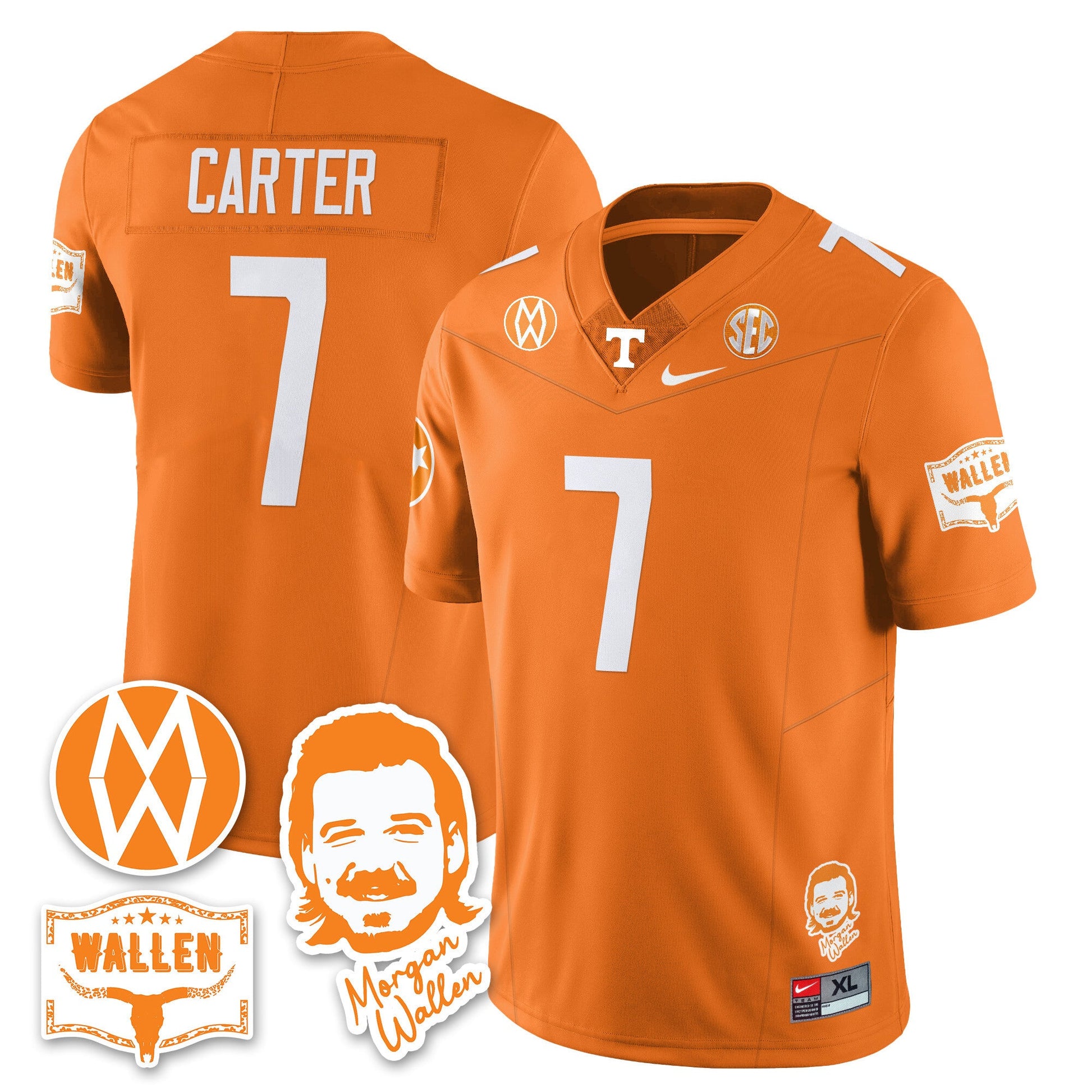 Men's Tennessee Volunteers Morgan Wallen 2025 Jersey - All Stitched