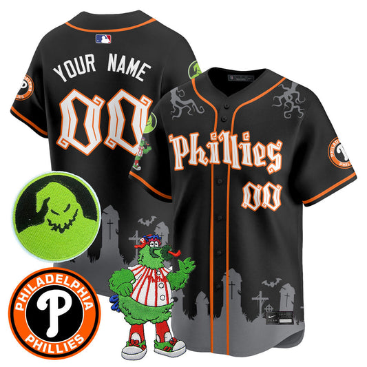 Custom Philadelphia Phillies Oogie Boogie & Phanatic Premier Limited Jersey - All Stitched