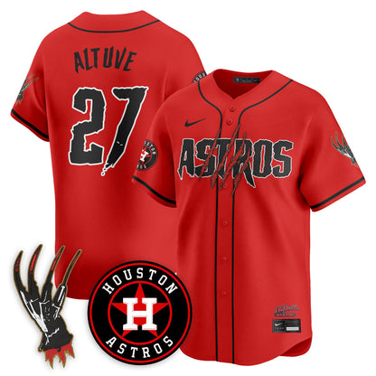 Men's Houston Astros "A Nightmare on Elm Street" Jersey - Stitched
