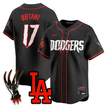 Los Angeles Dodgers "A Nightmare on Elm Street" Custom Jersey - Stitched
