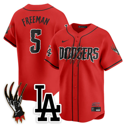 Men's Los Angeles Dodgers "A Nightmare on Elm Street" Jersey - Stitched