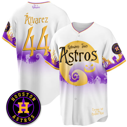Men's Houston Astros "Halloween Town" Limited Jersey - Stitched