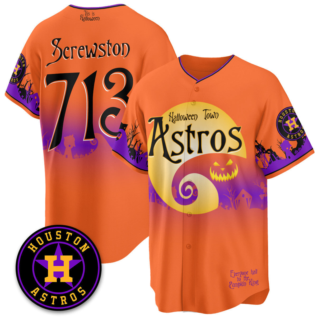 HOU "Halloween Town" Limited Jersey - Stitched