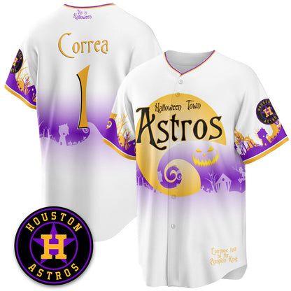 Men's Houston Astros "Halloween Town" Limited Jersey - Stitched
