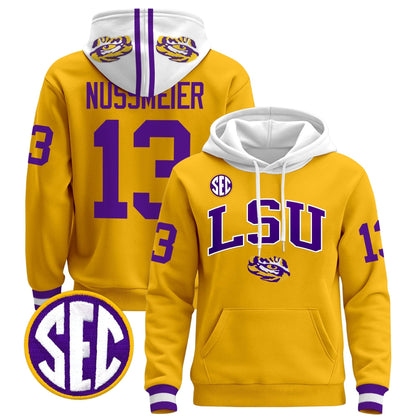 Men's LSU Tigers 2025 Premium Pullover Hoodie V2 - All Stitched