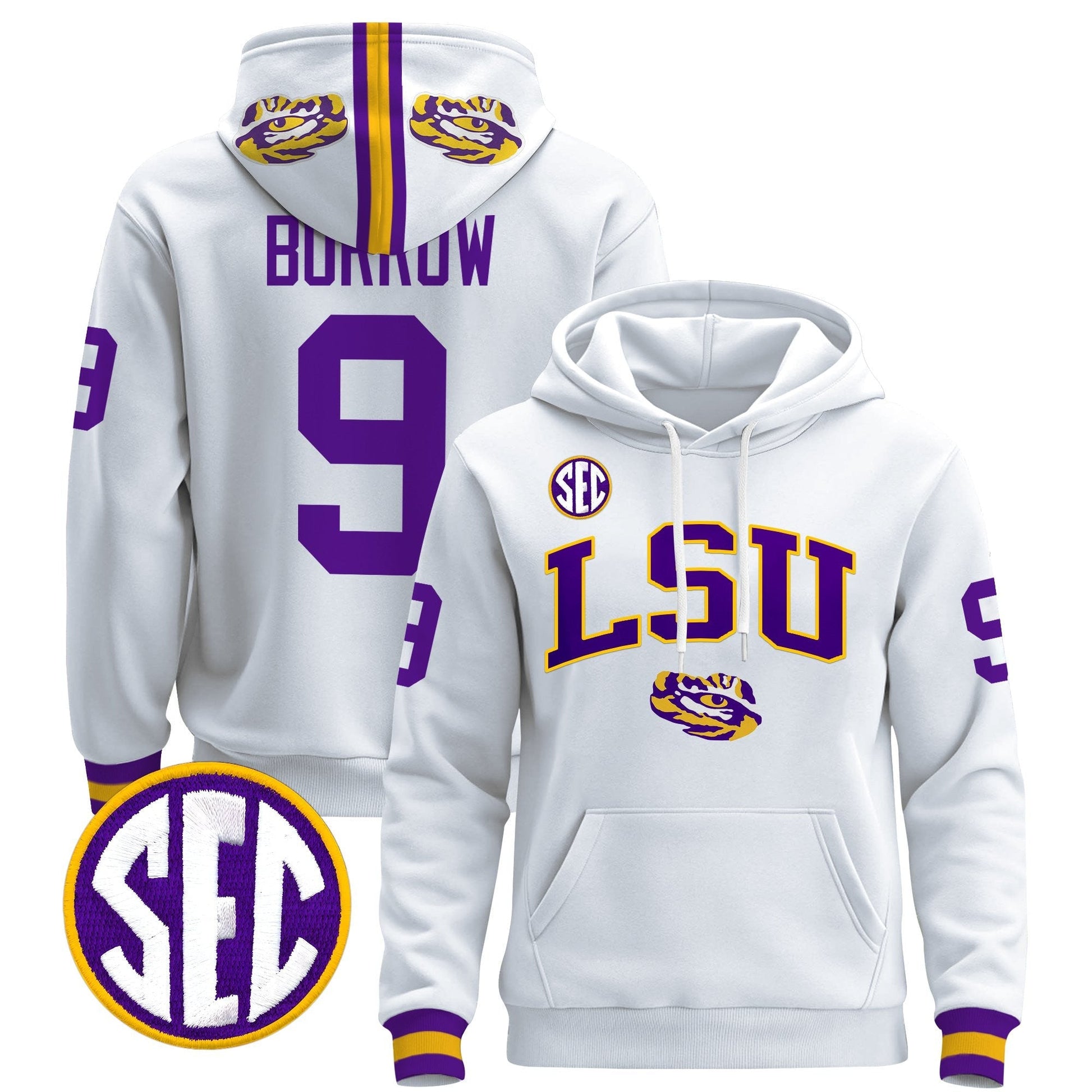 Men's LSU Tigers 2025 Premium Pullover Hoodie V2 - All Stitched