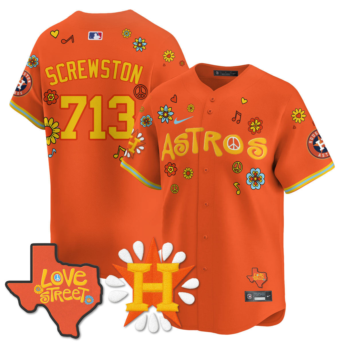 Men's Houston Astros "Love Street" Limited Jersey - All Stitched