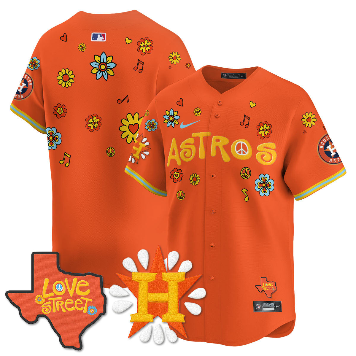 Men's Houston Astros "Love Street" Limited Jersey - All Stitched