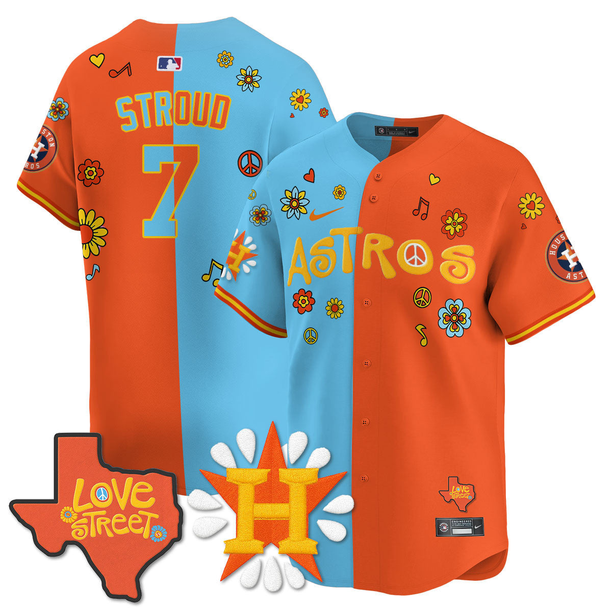 Men's Houston Astros "Love Street" Limited Jersey - All Stitched