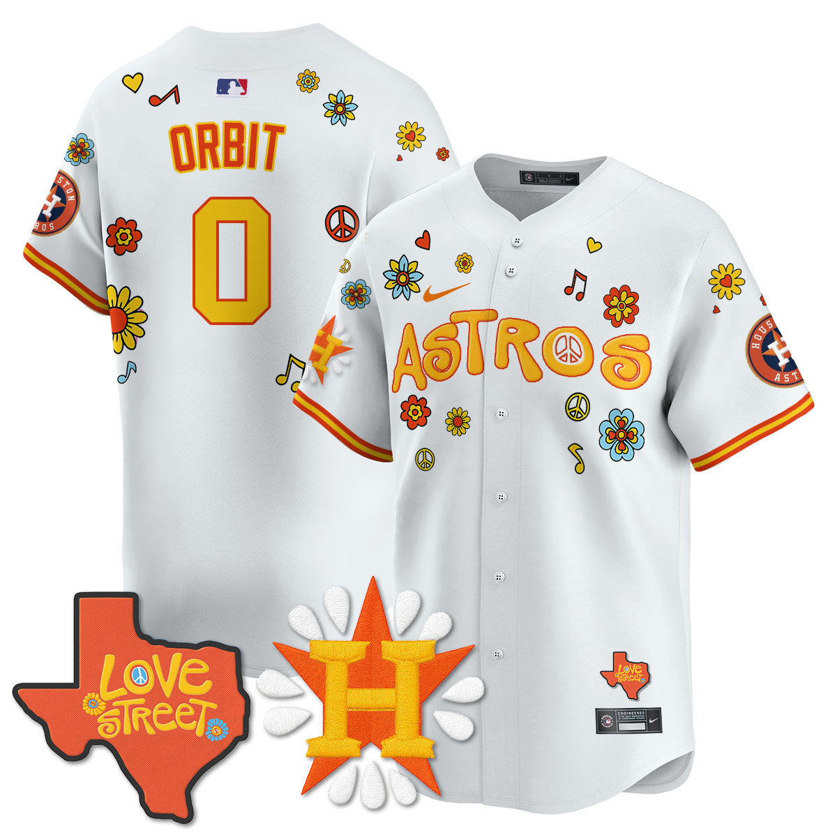 Men's Houston Astros "Love Street" Limited Jersey - All Stitched