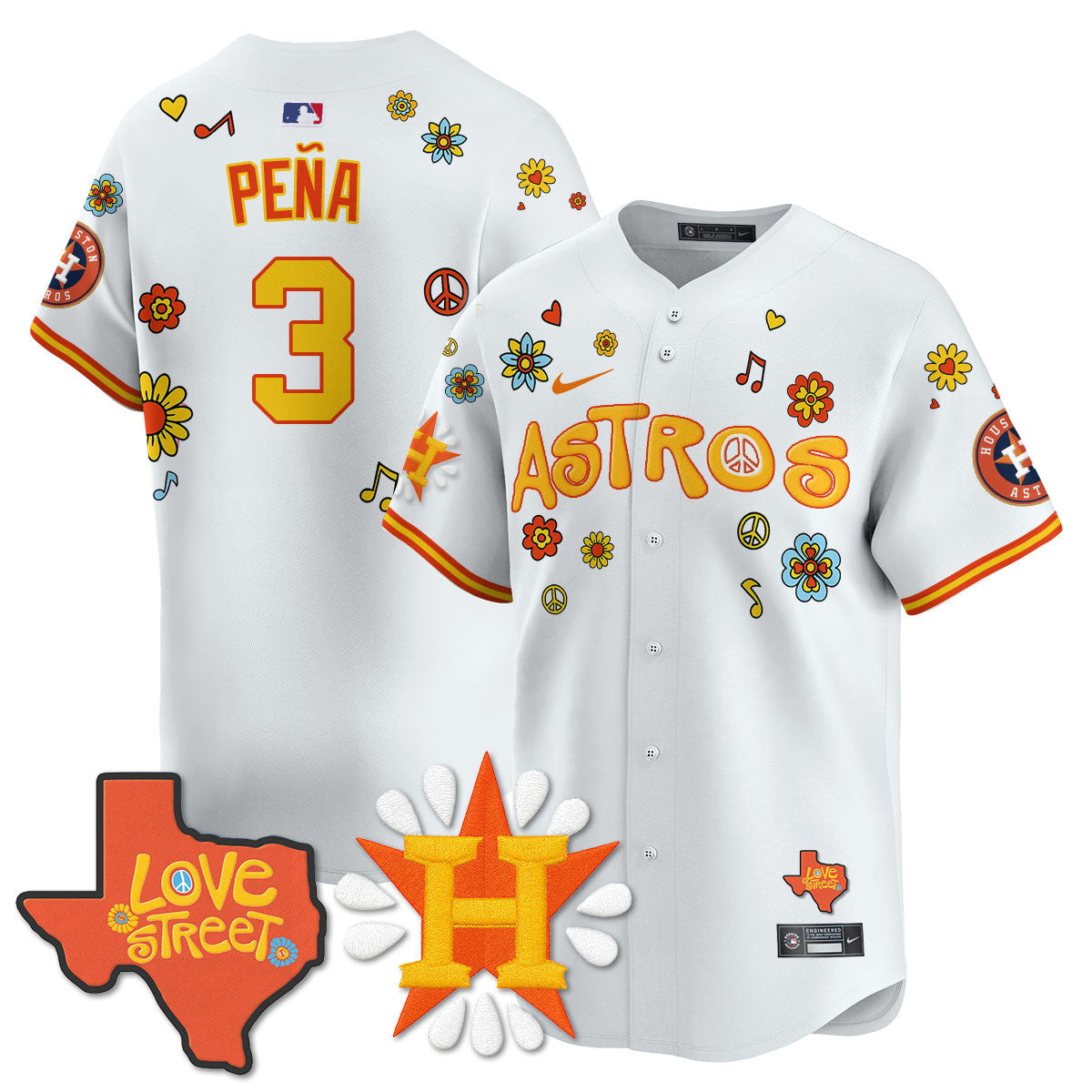 Men's Houston Astros "Love Street" Limited Jersey - All Stitched