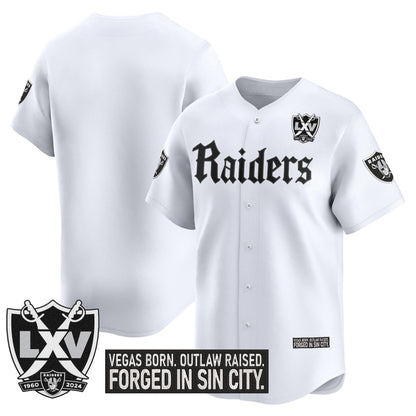 Men's Las Vegas Raiders 'Gothic Sin City Shadows Edition' Vapor Baseball Jersey - All Stitched