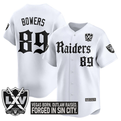 Men's Las Vegas Raiders 'Gothic Sin City Shadows Edition' Vapor Baseball Jersey - All Stitched