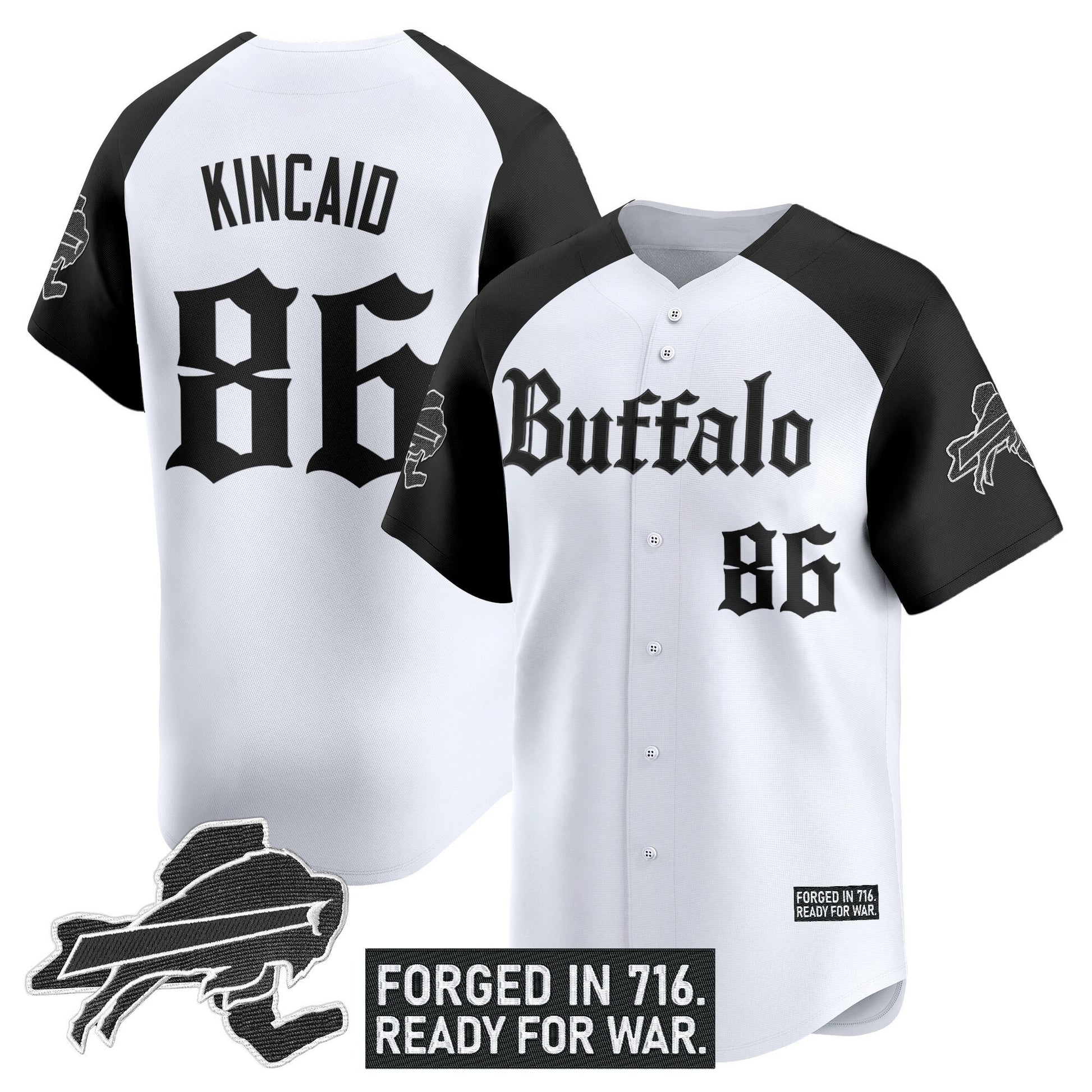 Men's Buffalo Bills 'Gothic Cold Front Edition' Vapor Baseball Jersey - All Stitched