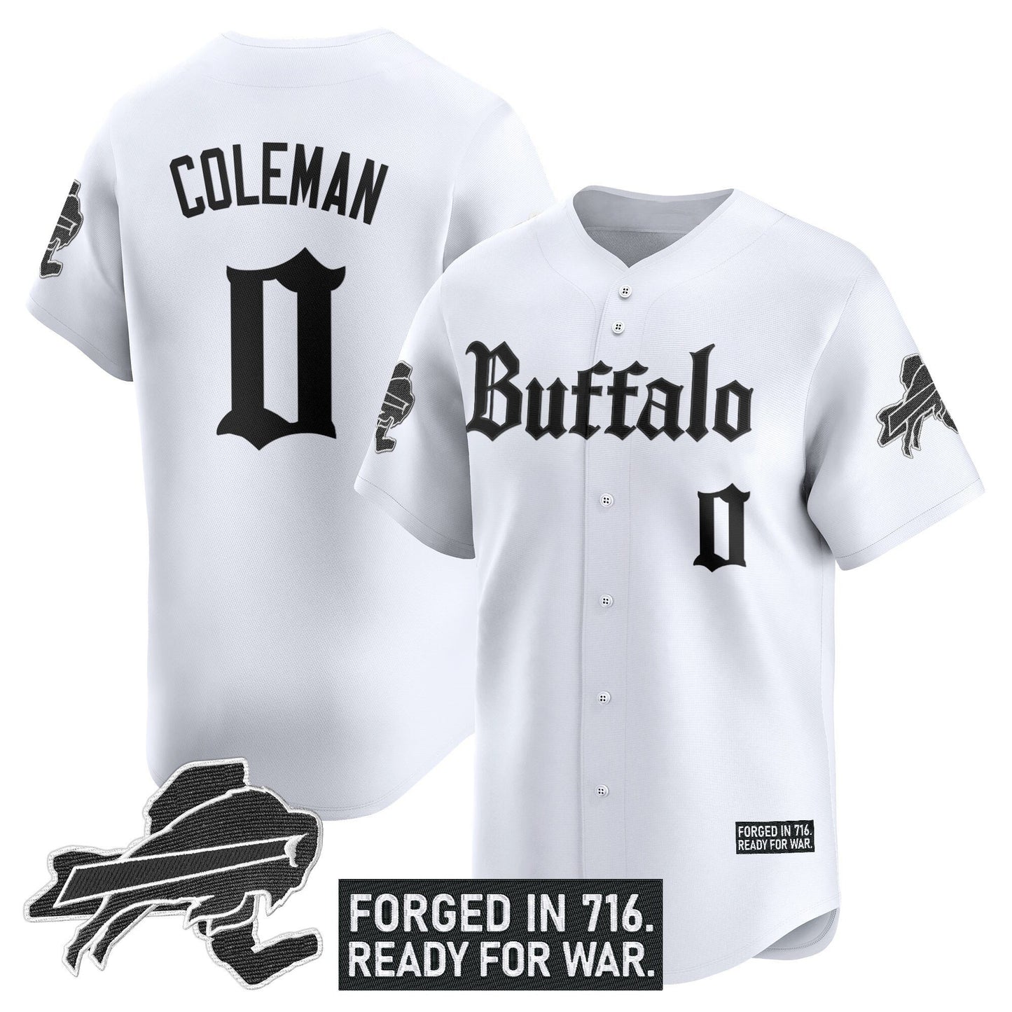 Men's Buffalo Bills 'Gothic Cold Front Edition' Vapor Baseball Jersey - All Stitched