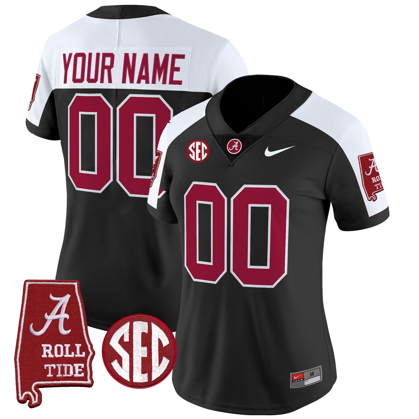 Alabama Crimson Tide 2025 Vapor Limited Custom Jersey - Alabama Map - All Stitched