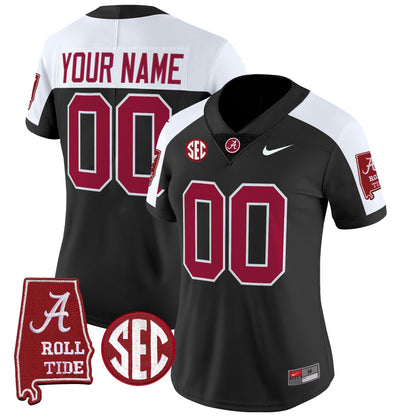 Alabama Crimson Tide 2025 Vapor Limited Custom Jersey - Alabama Map - All Stitched