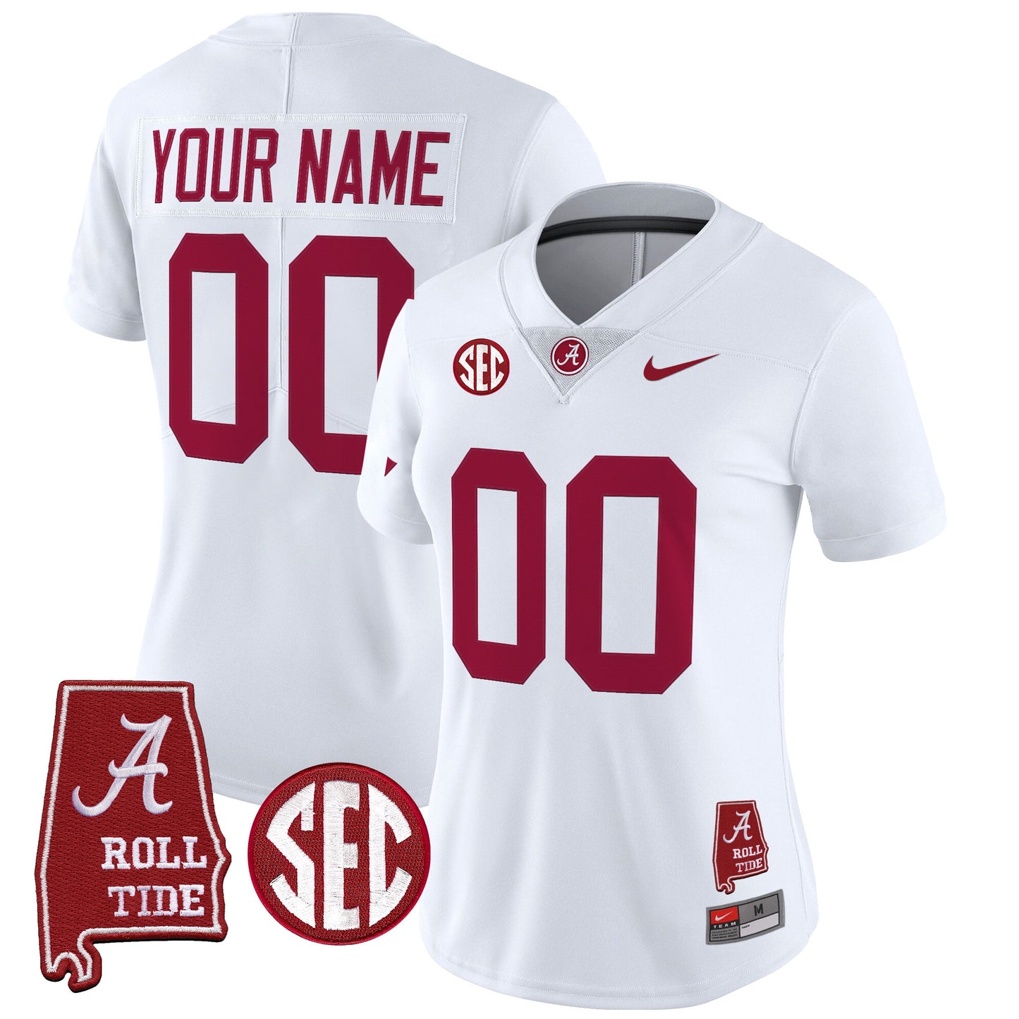 Alabama Crimson Tide 2025 Vapor Limited Custom Jersey - Alabama Map - All Stitched
