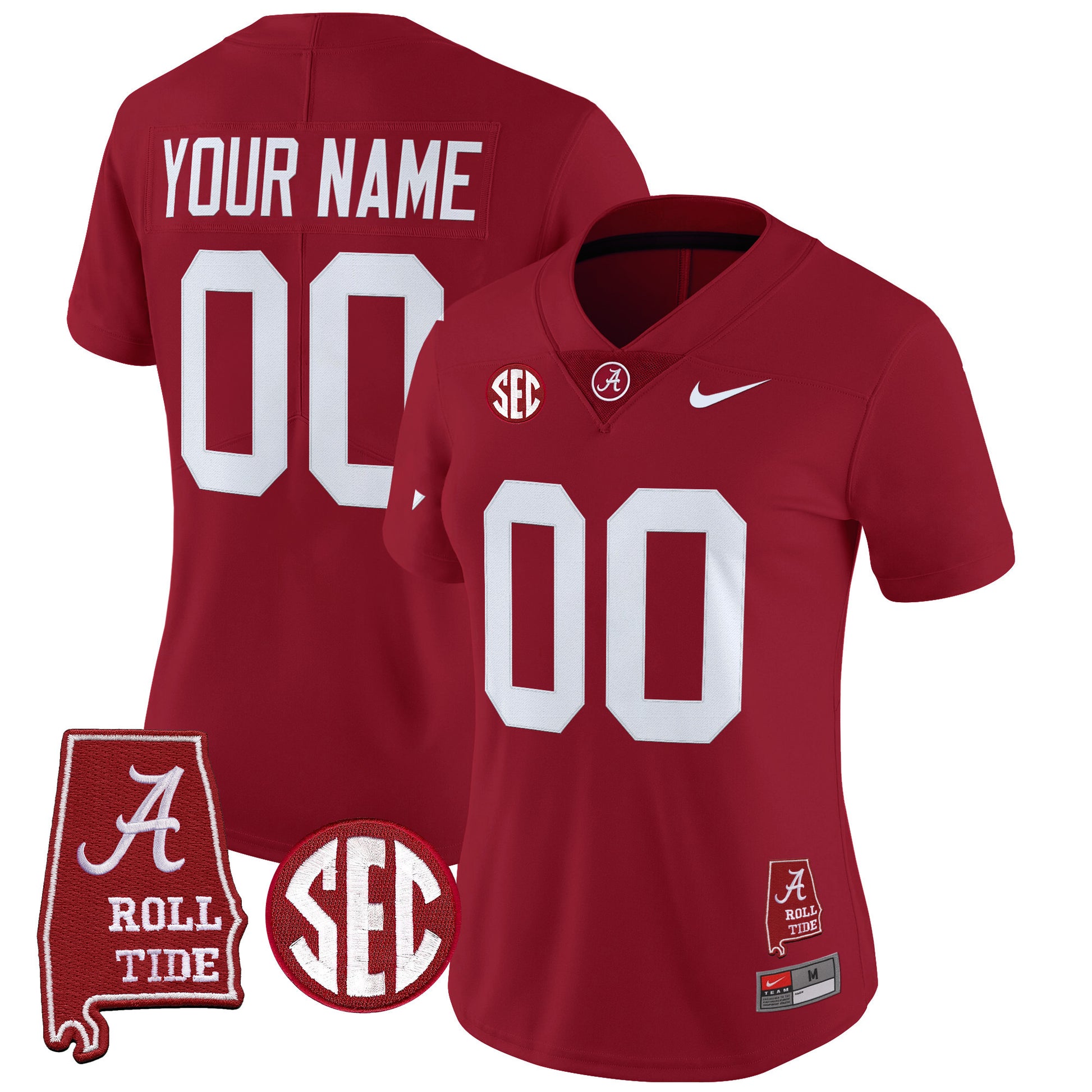 Alabama Crimson Tide 2025 Vapor Limited Custom Jersey - Alabama Map - All Stitched