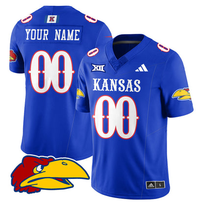 Custom Kansas Jayhawks Football 2025 Limited Jersey - All Stitched