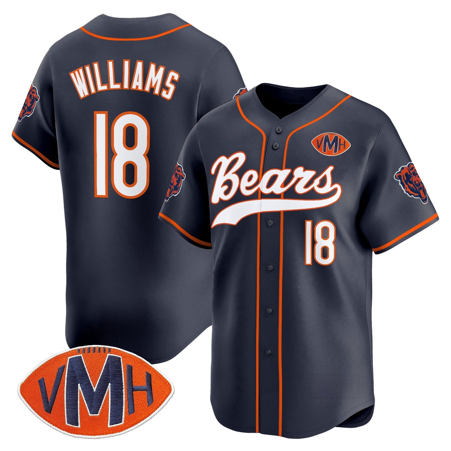 Men's Chicago Bears 2025 Vapor Baseball Jersey - All Stitched