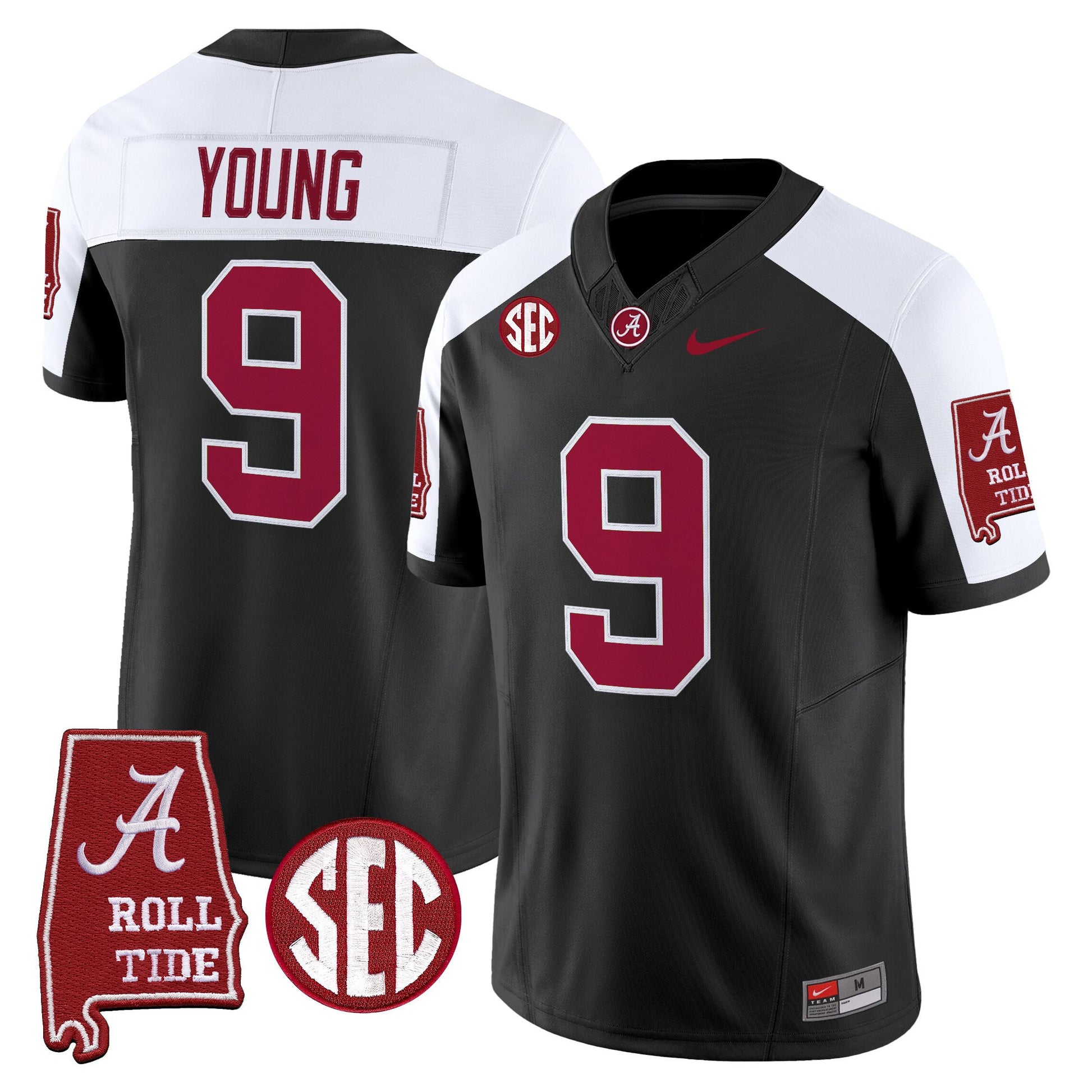 Men's Alabama Crimson Tide 2025 Vapor Limited Jersey - Alabama Map - All Stitched