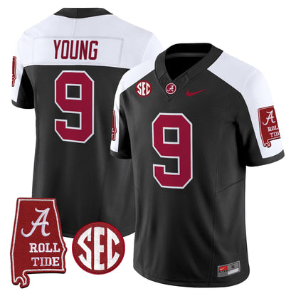 Men's Alabama Crimson Tide 2025 Vapor Limited Jersey - Alabama Map - All Stitched