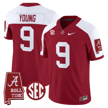 Men's Alabama Crimson Tide 2025 Vapor Limited Jersey - Alabama Map - All Stitched