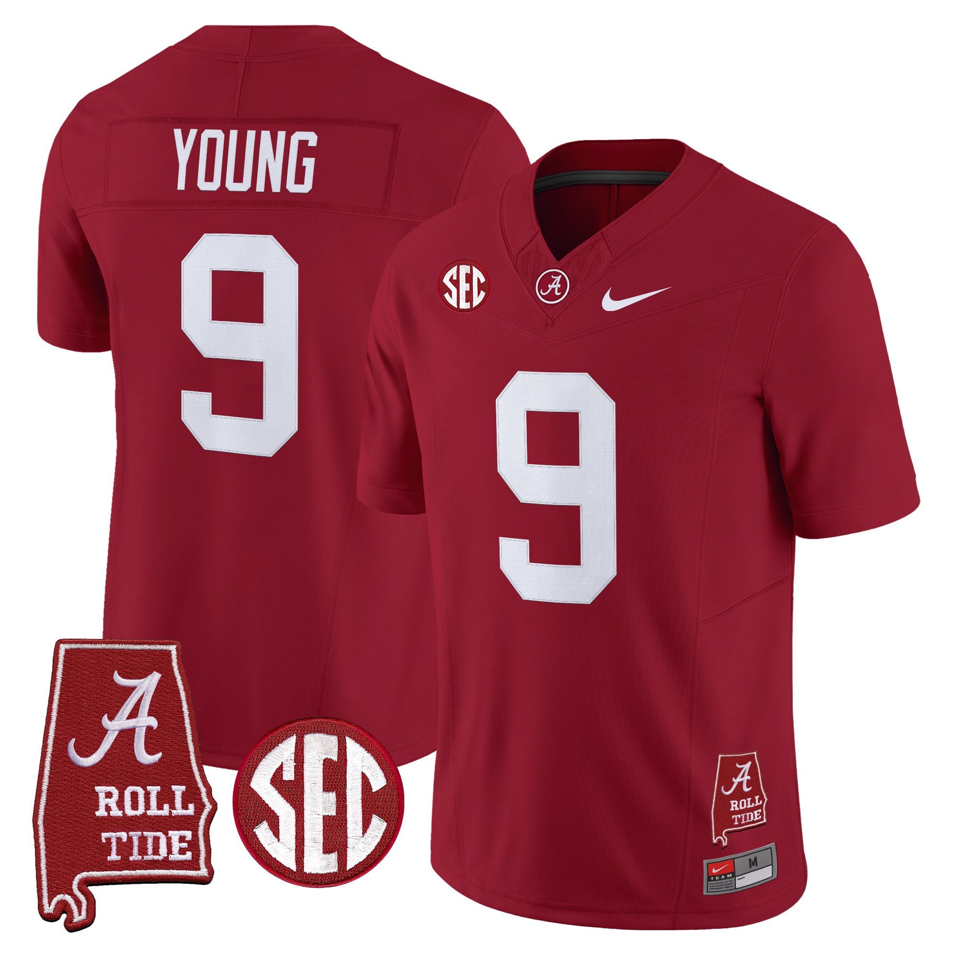 Men's Alabama Crimson Tide 2025 Vapor Limited Jersey - Alabama Map - All Stitched