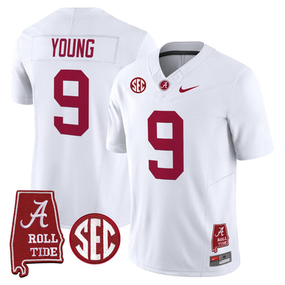 Men's Alabama Crimson Tide 2025 Vapor Limited Jersey - Alabama Map - All Stitched
