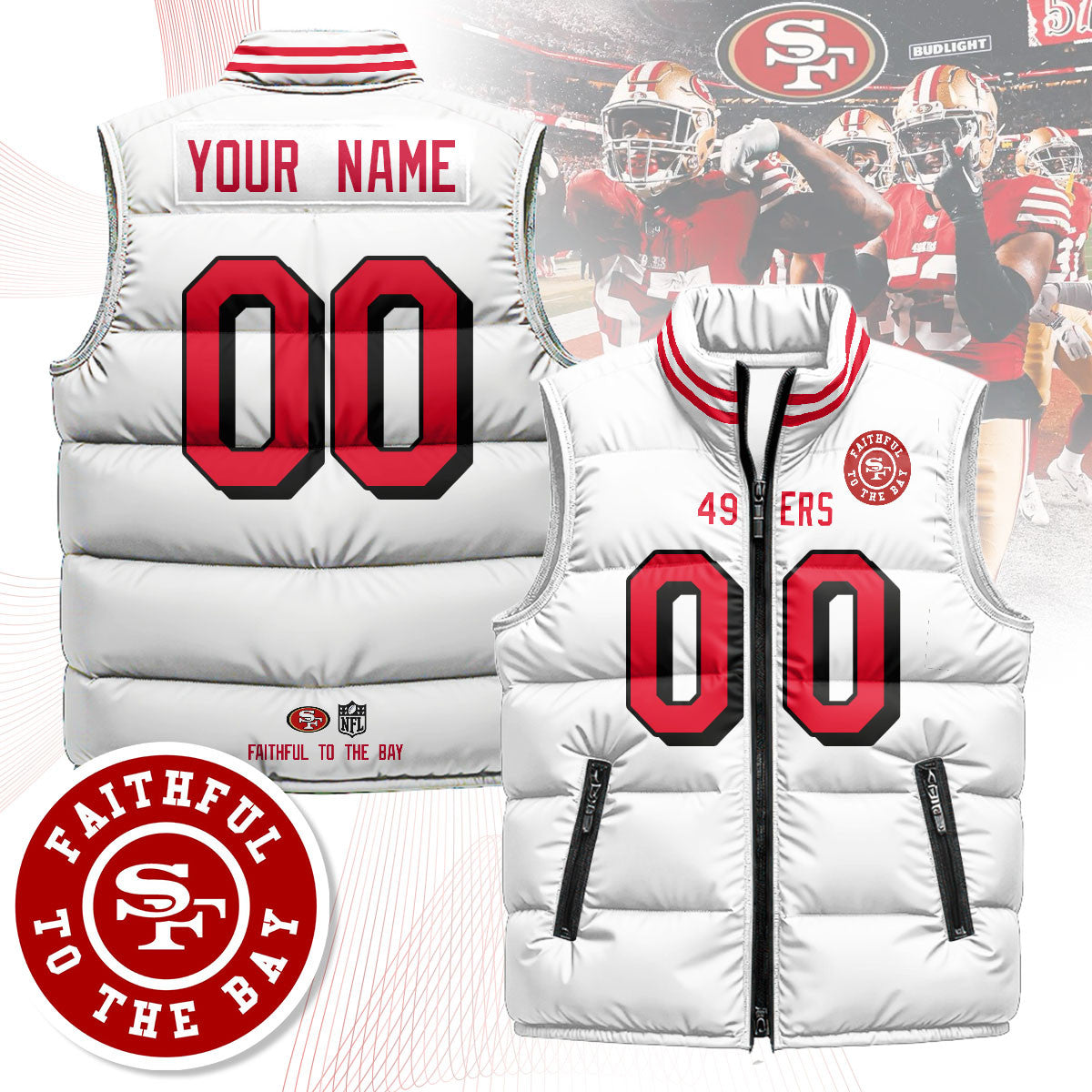 Custom SF Unisex Puffer Vest V1