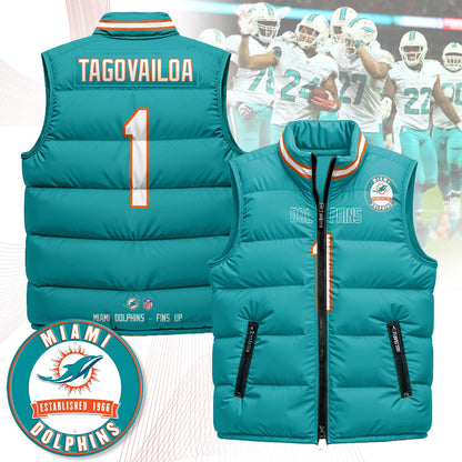 Miami Dolphins Unisex Puffer Vest