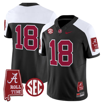 Men's Alabama Crimson Tide 2025 Vapor Limited Jersey - Alabama Map - All Stitched