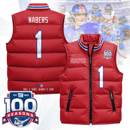 New York Giants Unisex Puffer Vest