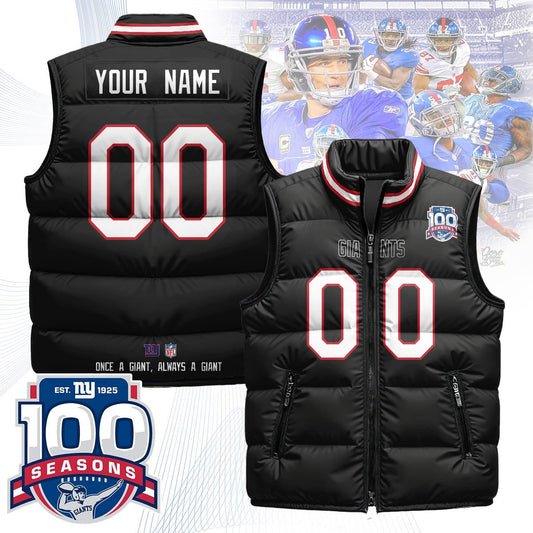 Custom New York Giants Unisex Puffer Vest