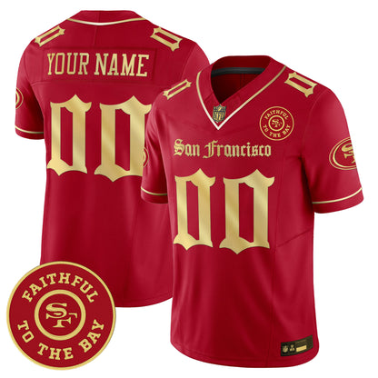 San Francisco 49ers 'Gothic Edition' Vapor Limited Custom Jersey - All Stitched