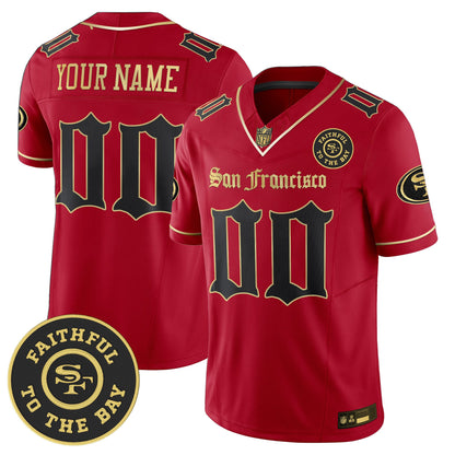 San Francisco 49ers 'Gothic Edition' Vapor Limited Custom Jersey - All Stitched