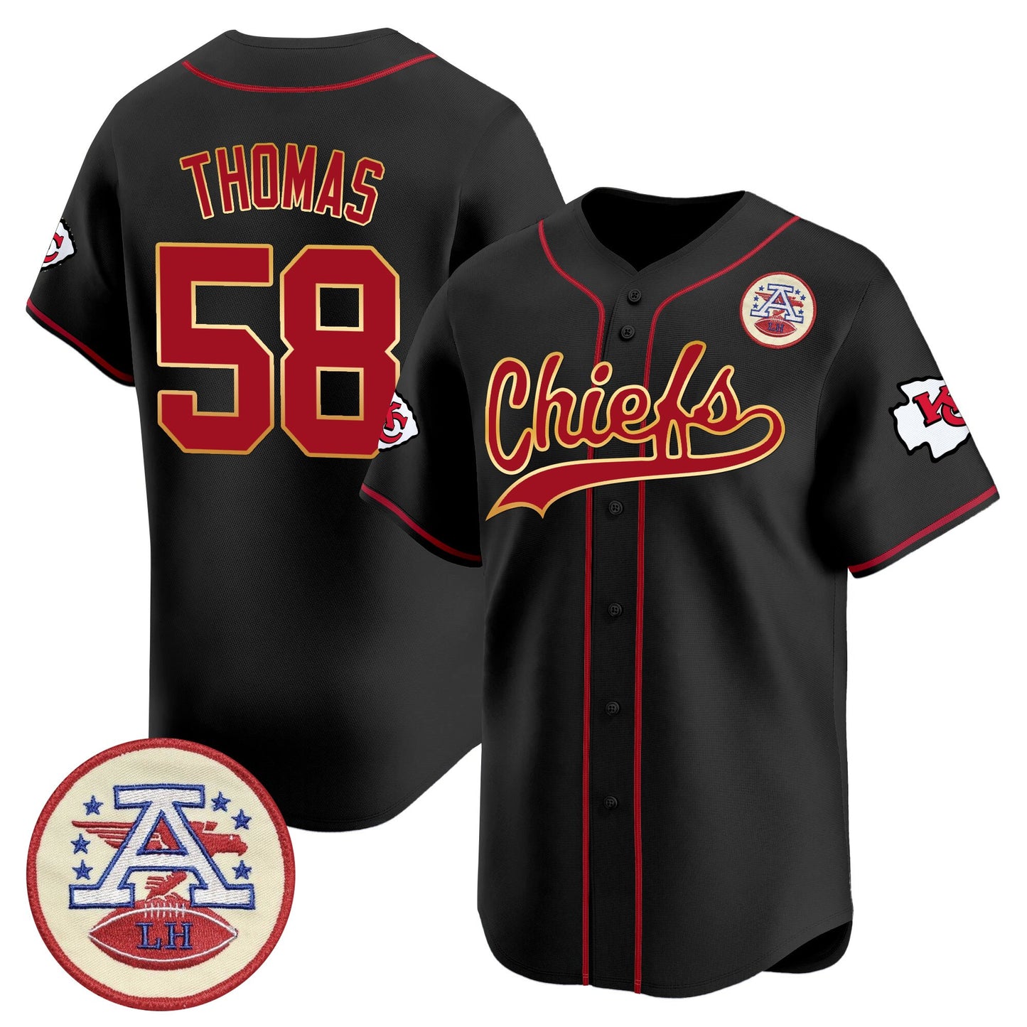 Men's Kansas City Chiefs 2025 Vapor Baseball Jersey - All Stitched