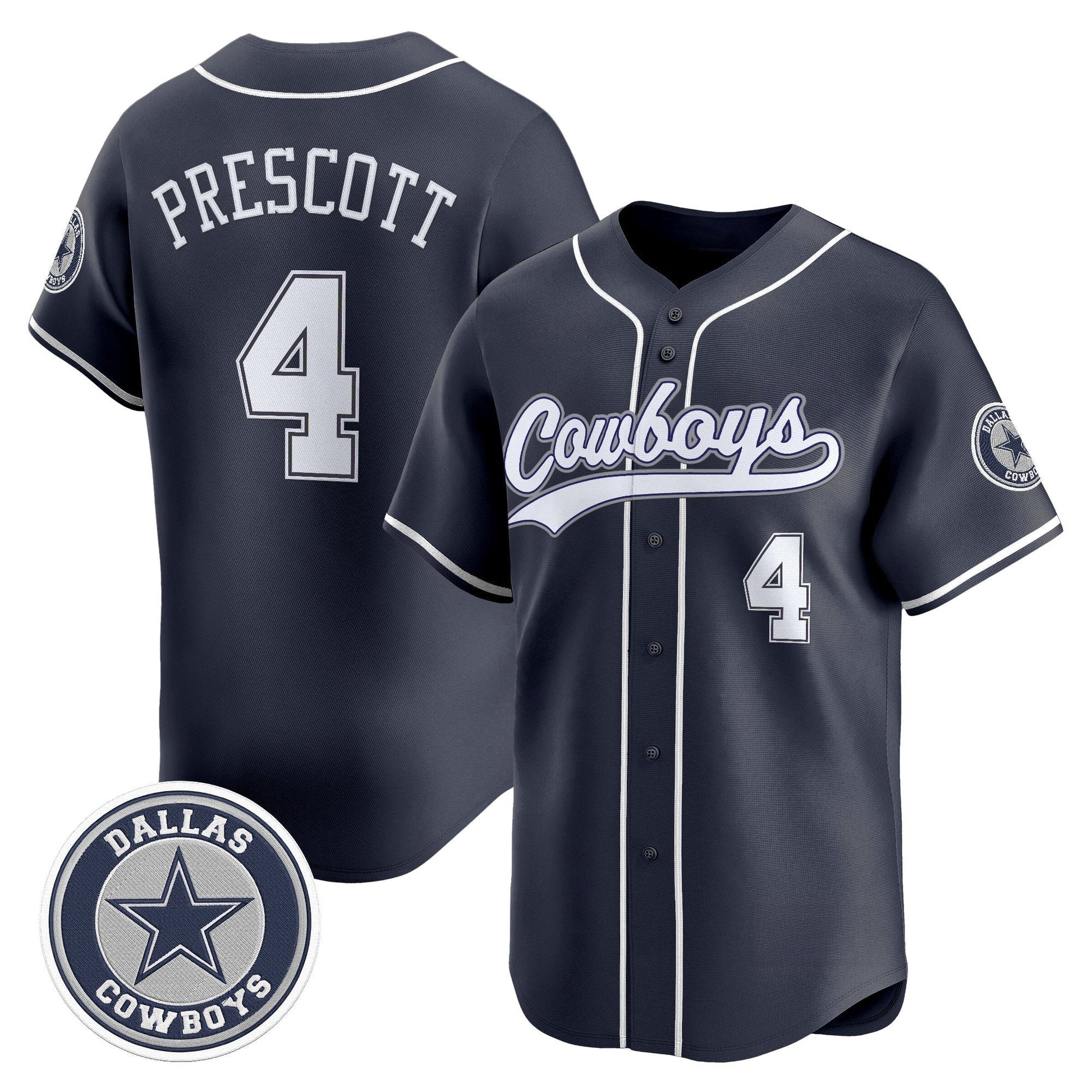 Men's Dallas Cowboys Vapor Baseball Jersey - All Stitched