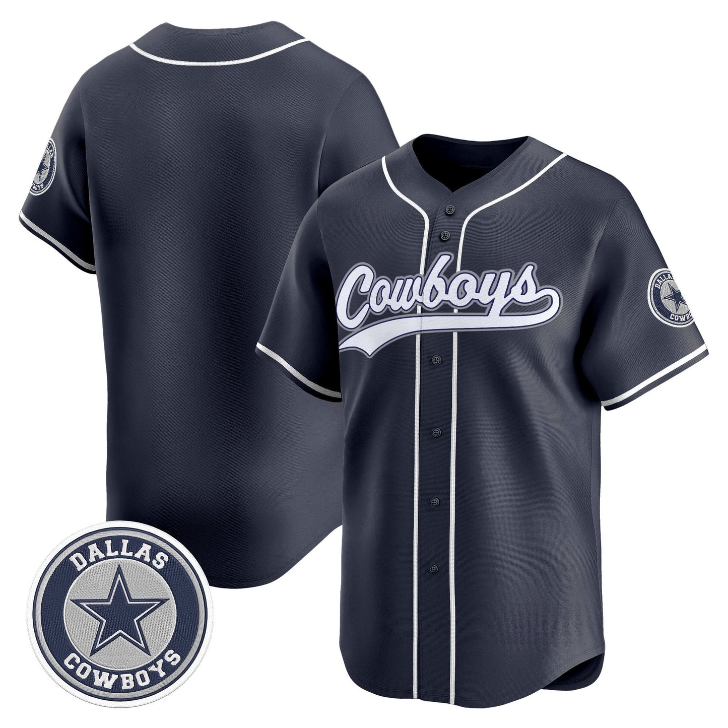 Men's Dallas Cowboys Vapor Baseball Jersey - All Stitched