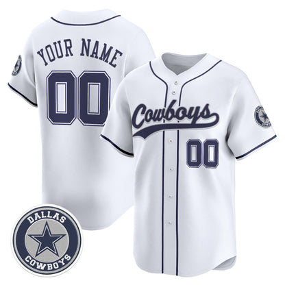 Dallas Cowboys Vapor Baseball Custom Jersey - All Stitched