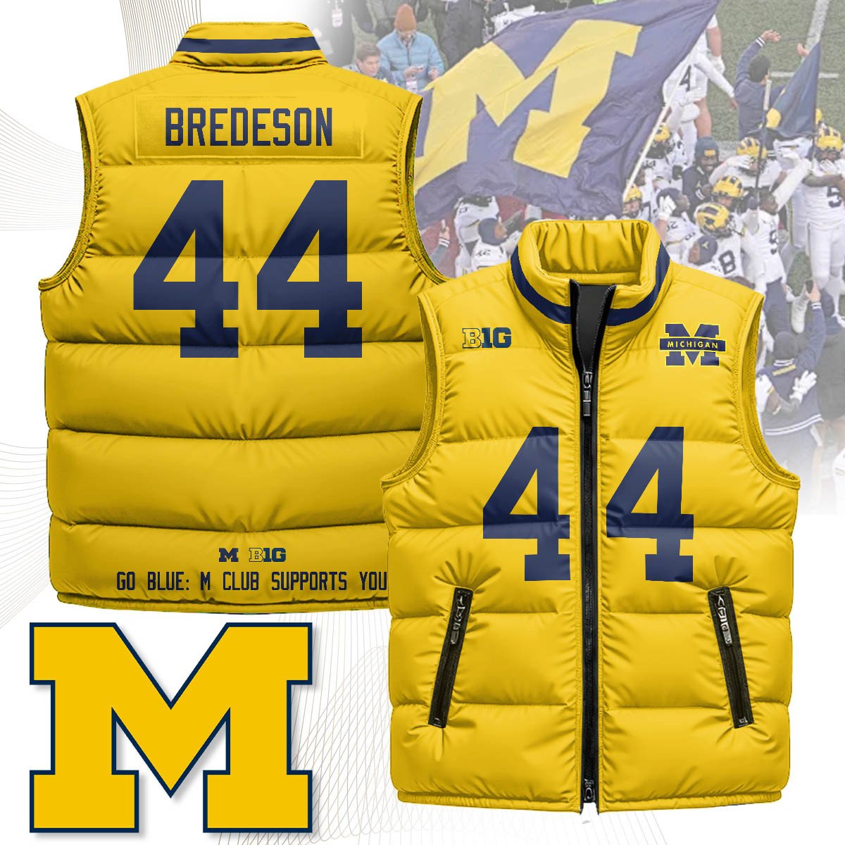 Michigan Wolverines Unisex Puffer Vest
